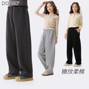 女童裤子春装2026新款儿童弯刀裤大童休闲直筒裤春秋季青少年卫裤