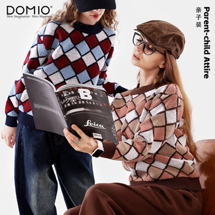 女童毛衣春秋款清仓儿童加厚针织上衣中大童洋气外穿线衫亲子装