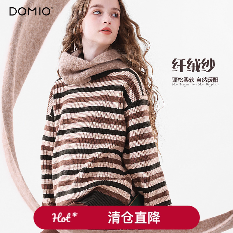 多妙屋女童毛衣儿童保暖针织衫