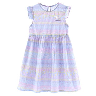 玉桂狗女童连衣裙夏季2026新款洋气儿童裙子纯棉布大童宽松碎花裙