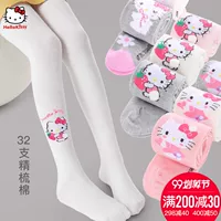 Hello Kitty Children Pantgings Mùa xuân và mùa thu Xà cạp trẻ em Quần Siamese Quần lót Cô gái nhảy vớ - Vớ quần tất len có bàn