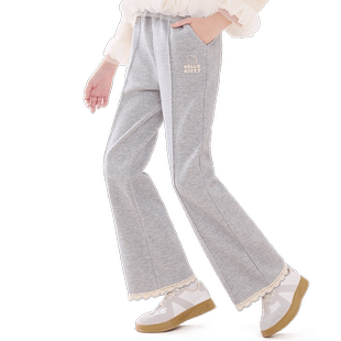 女童裤子春装2026新款洋气儿童喇叭裤大童时尚微喇裤秋冬加绒童装