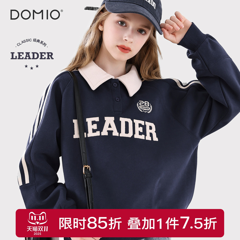 多妙屋女童卫衣青少年春秋新款儿童运动大童衣服女孩上衣官方童装