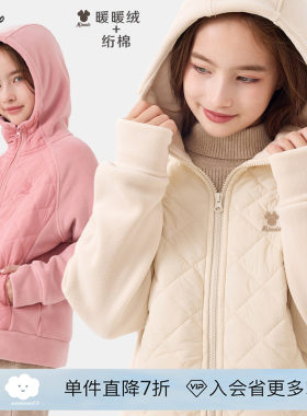 迪士尼女童外套秋冬新款加厚上衣