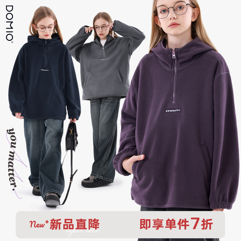 女童卫衣儿童摇粒绒青少年衣服
