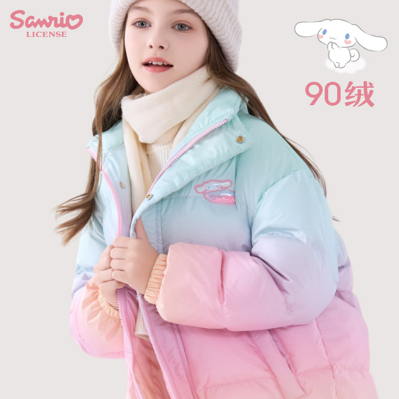 玉桂狗女童羽绒服加厚鸭绒面包服图片