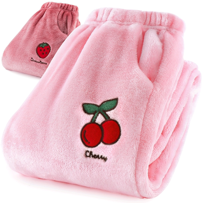 珊瑚绒秋冬儿童裤子暖暖裤