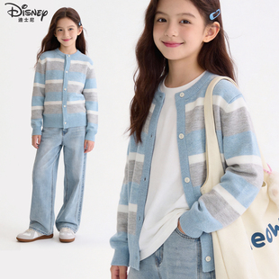 儿童薄毛衣洋气外套大童上衣青少年童装 女童针织开衫 2026春秋新款