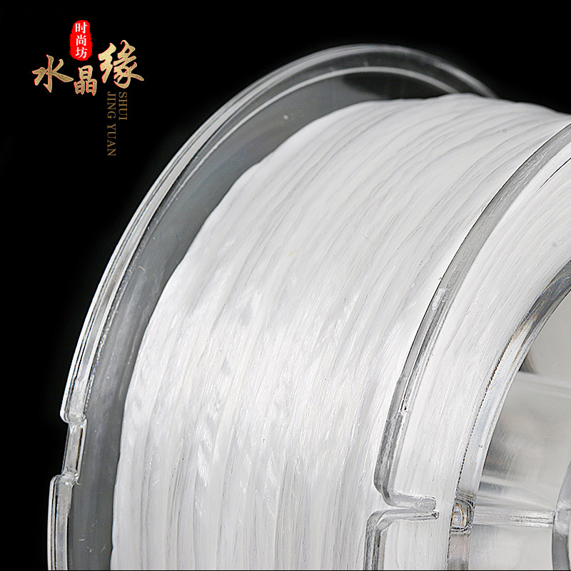 TRANSPARENT FLAT CRYSTAL ELASTIC CORD BEADED CORD BRACELET CORD BEADED RUBBER BAND BEADED CORD ELASTIC CORD WENWAN