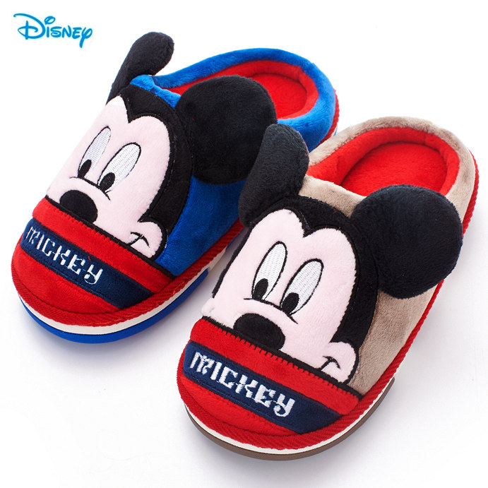 Pantoufles enfants en suède DISNEY pour hiver - semelle autre - Ref 1006517 Image 5