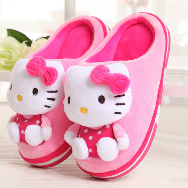 Chaussons enfants en autre HELLO KITTY pour hiver - semelle autre - Ref 1006107 Image 4