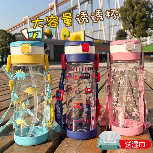利其尔吸管杯幼儿园宝宝水壶便携