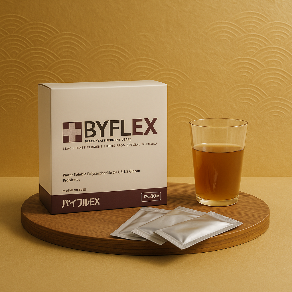 日本进口BYFLEX百福黑酵母发酵液溶水即饮水溶性膳食纤维17g*30袋