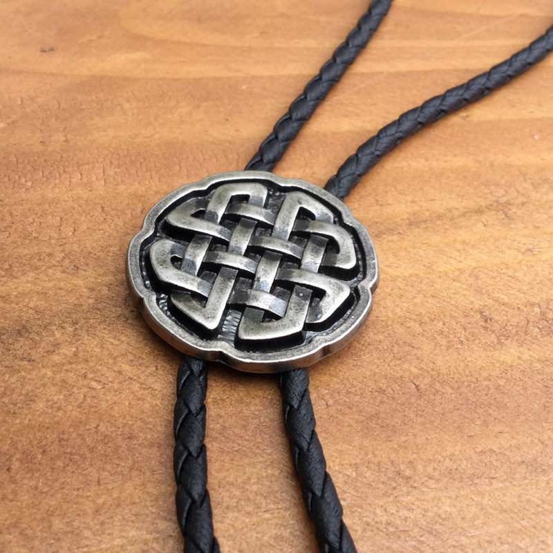 国潮中国唐草连心结卡尔特文休闲潮流波洛领带bolo tie衬衣领绳结