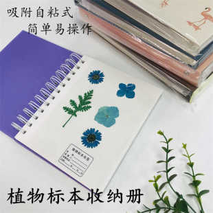 植物标本册压花干花树叶收纳收集册学生手工DIY覆膜粘贴式相册