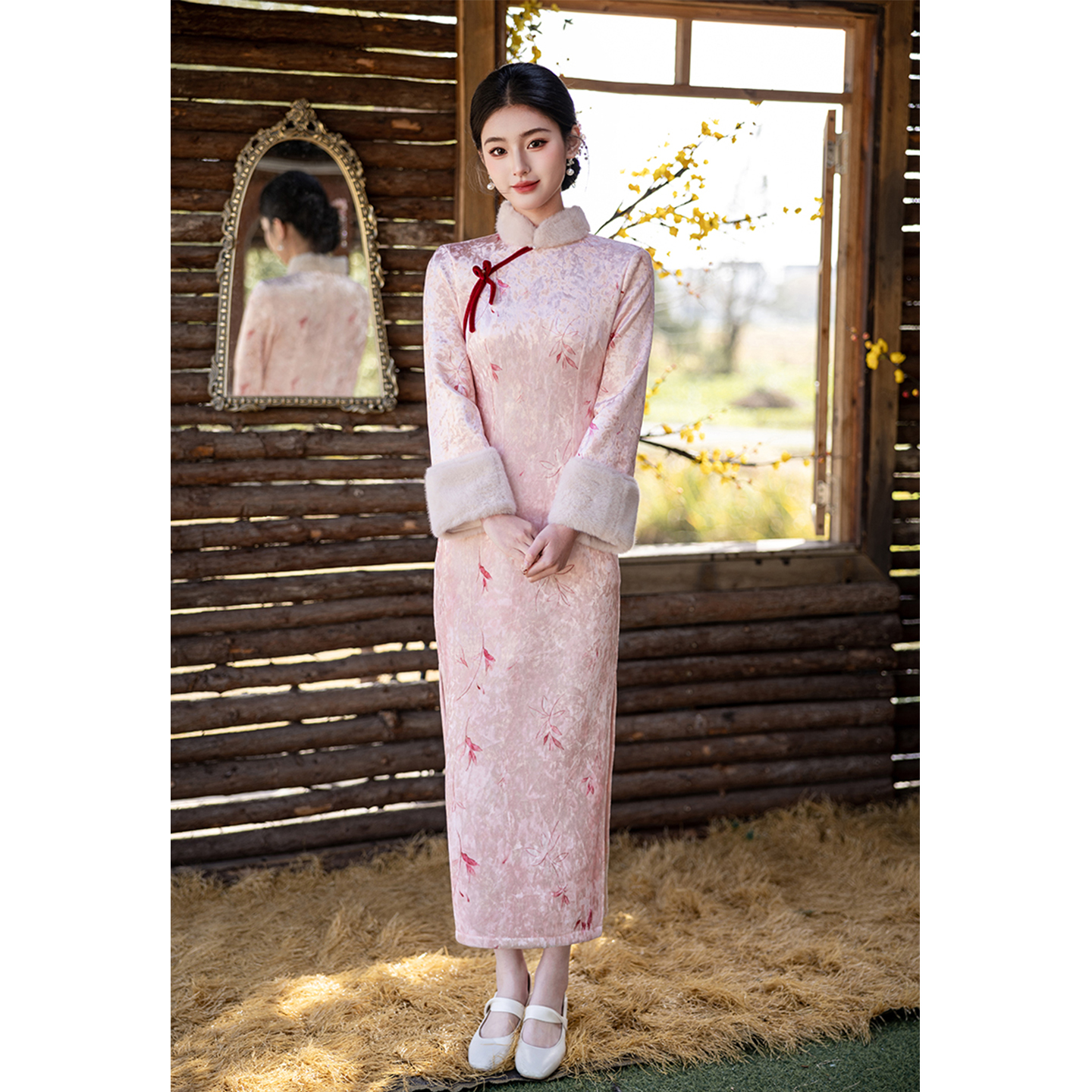 绝美新中式旗袍加绒加厚