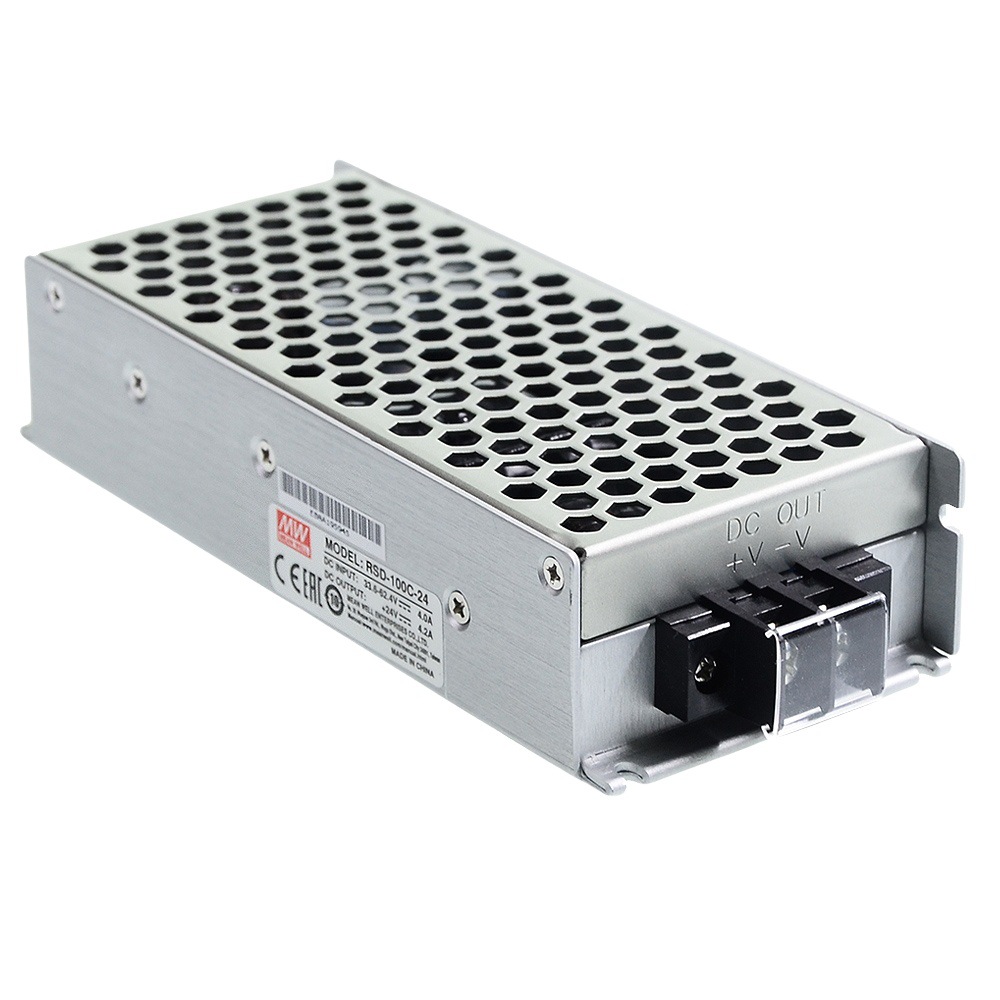 明纬  RSD-100C-24  100W铁路用单组输出DC-DC转换器