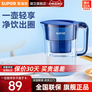 苏泊尔UF03净水壶自来水活性炭过滤器家用厨房净水器新款 滤水壶器