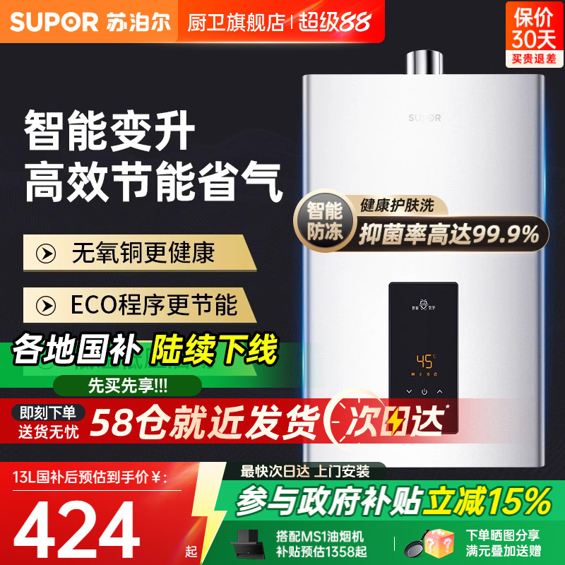 恒温燃气热水器强排式变频节能