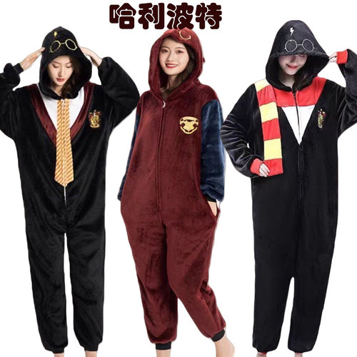 跨境外贸哈利波特儿童服装幼儿园睡衣派对cos成人舞会演出魔法服