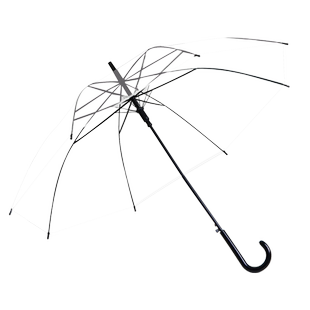 超轻便自动细伞长柄女网红透明晴雨两用定制logo广告儿童学生雨伞