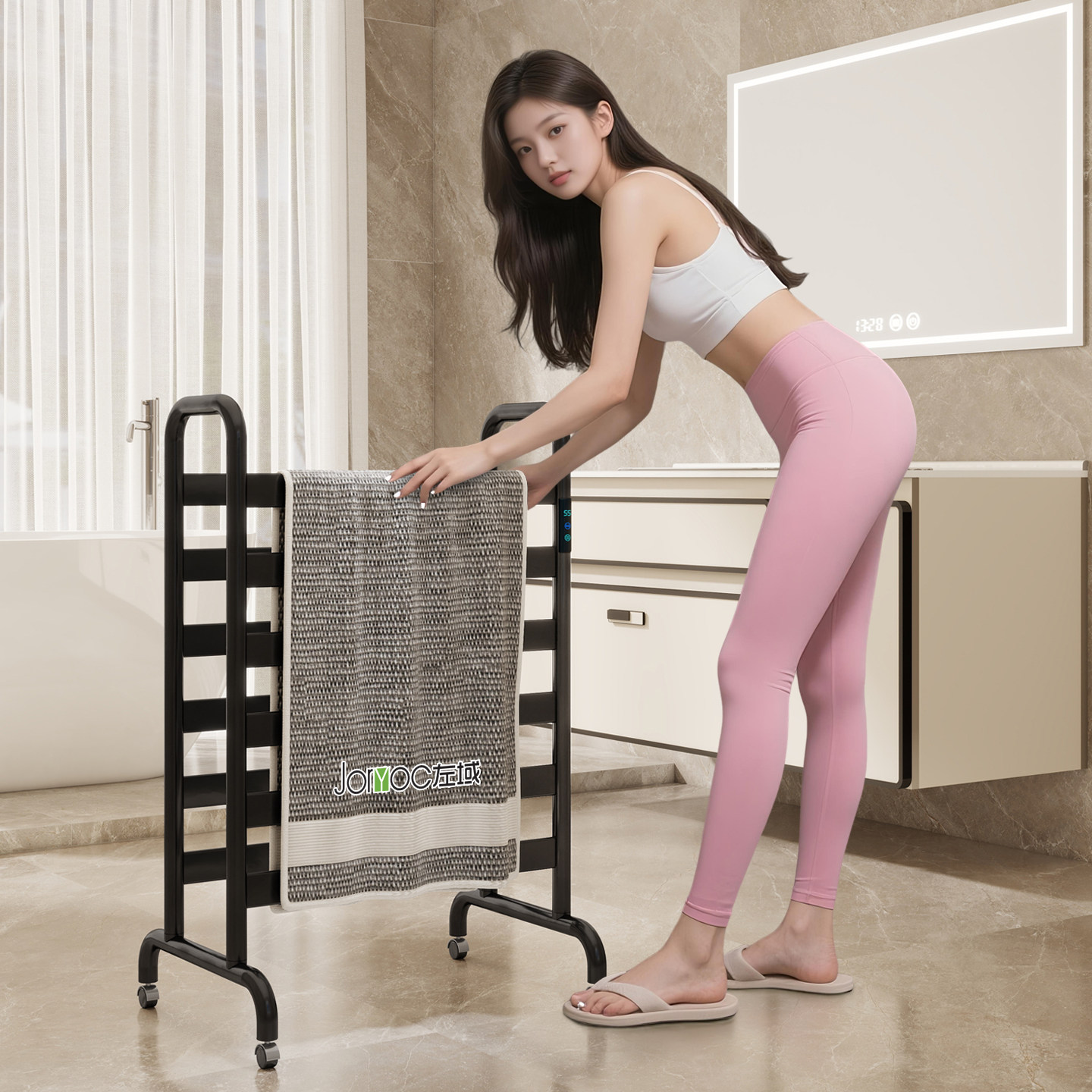 双排加热智能碳纤维电热毛巾挂架家用立式落地卫生间烘干架可移动,家装主材,智能毛巾架/浴巾架,淘宝优惠券,粉丝福利购,淘宝优惠卷