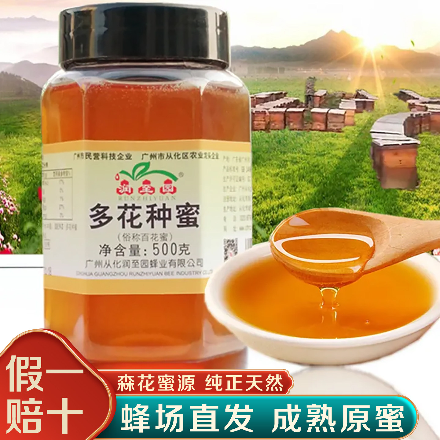 正宗纯正天然野生农家自产土蜂蜜孕妇无添加百花荔枝龙眼洋槐蜂蜜