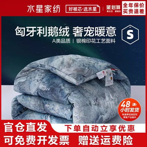 冬被芯95匈牙利白鹅绒羽绒被水星