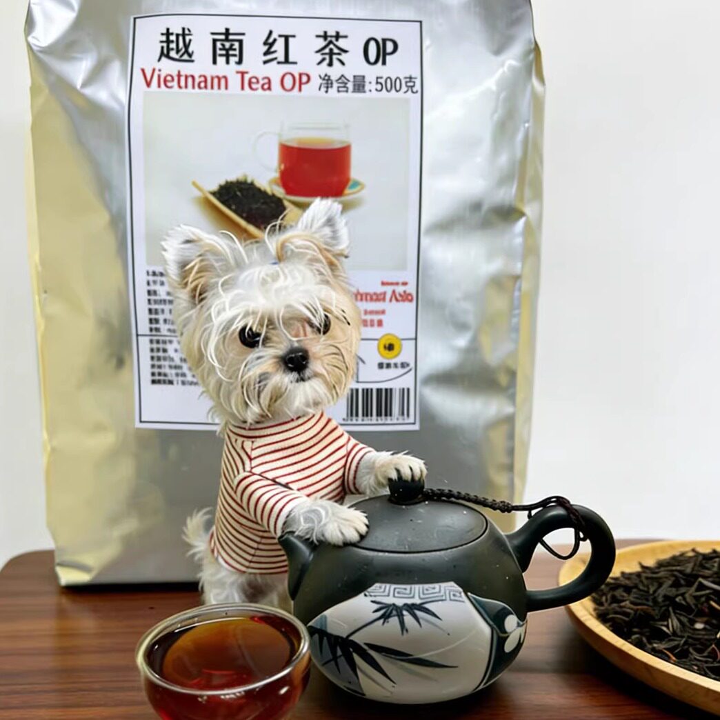 越南红茶OP，温润不涩介于阿萨姆红茶和滇红茶之间的浓烈度 500克