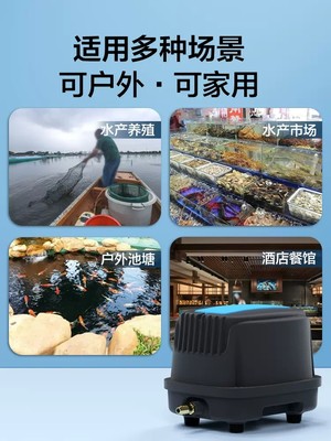 创宁鱼池增氧泵大气量增氧机海鲜卖活鱼打氧大功率鱼塘鱼缸氧气泵