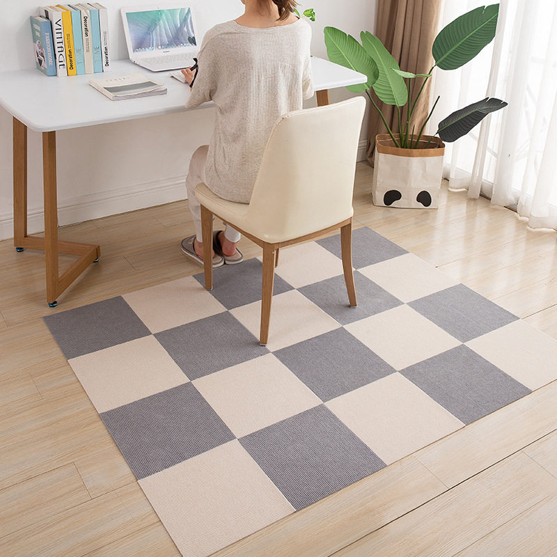 家用地板免胶自粘拼接方块地毯卧室加厚防滑静音毯子楼梯拼接垫子