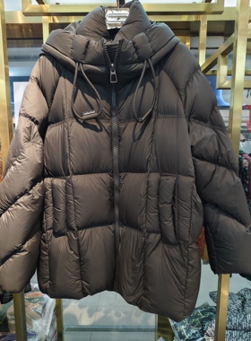 实体正品ALYUN-259128高端轻奢连帽百搭休闲羽绒服外套2025冬女T