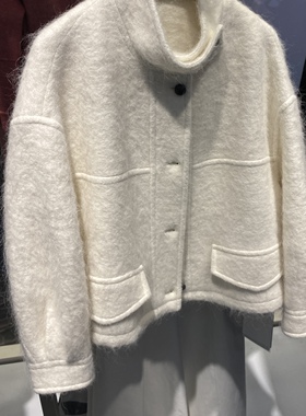 YWD8527 实体专柜正品高端轻奢短款双面绒羊绒大衣2025新冬女ya格