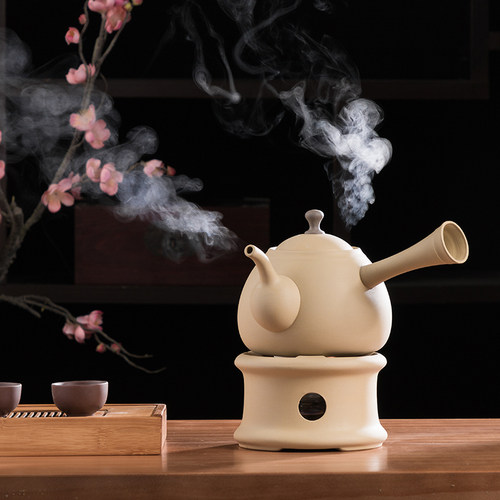 老岩泥提梁壶侧把壶日式煮茶器