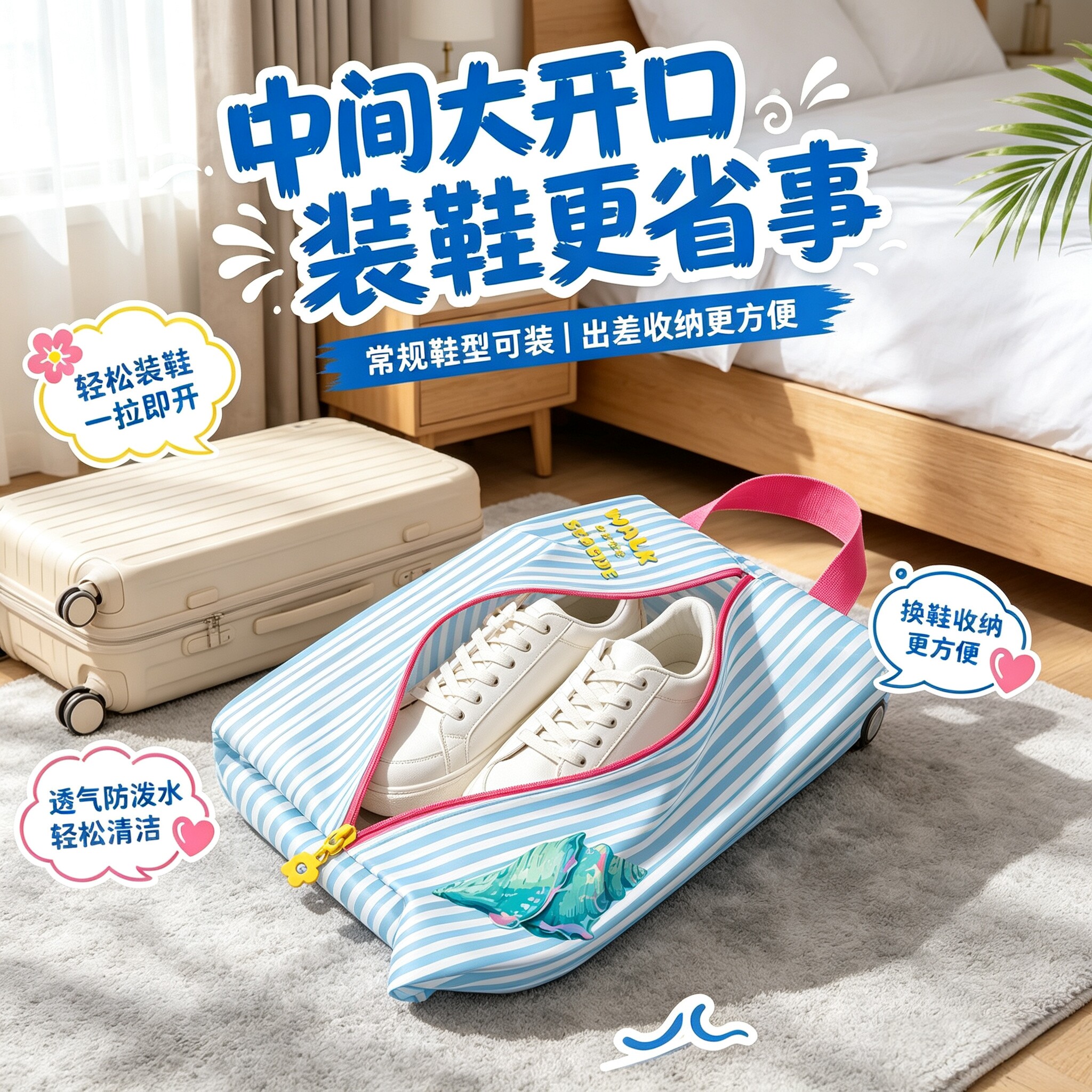 鞋子收纳袋旅行出差防尘潮鞋袋拖鞋行李箱便携鞋包鞋子收纳神器