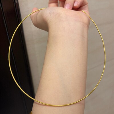项链绳黄金吊坠挂绳项圈女颈带可穿素链吊坠绳子细颈链锁骨链绳
