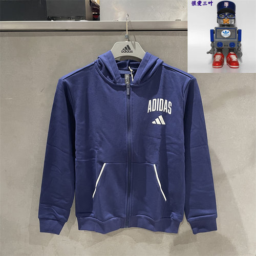 Adidas/阿迪达斯 CLGTFTFZ大童款连帽针织运动休闲外套 JW2390