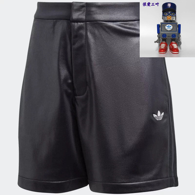 Adidas/阿迪达斯 三叶草女士时尚亮面宽松休闲短裤 IQ3408