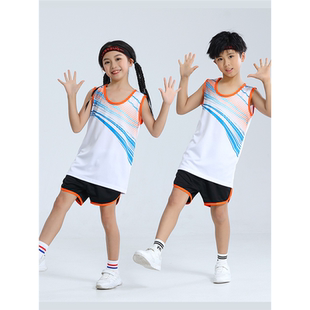 儿童田径服套装男女小学生田径训练服体育生运动会比赛服短跑印字
