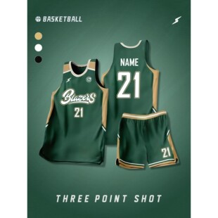 篮球服定制套装男学生比赛队服训练运动背心绿色美式球衣订制团购