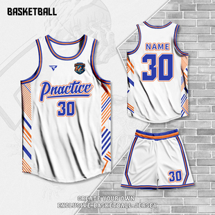 美式篮球服定制套装男夏季学生运动比赛队服训练背心大码球衣订制