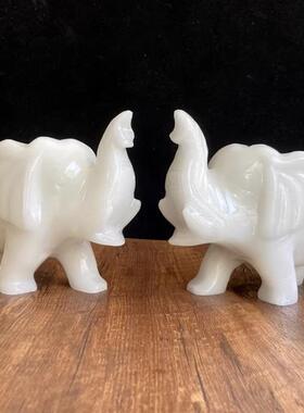 玉石大象玉象家居客厅摆件