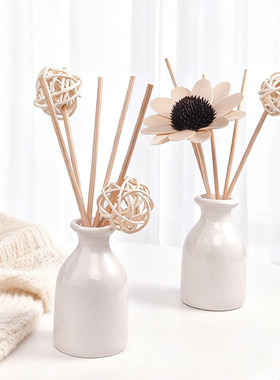 太阳花香薰摆件白色陶瓷室内ins风 家用无火香薰干花香薰室内跨境