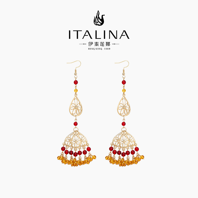 伊泰莲娜复古耳环女长款显瘦气质波西米亚耳钉高级感新中式耳饰,饰品/流行首饰/时尚饰品新,耳环,淘宝优惠券,粉丝福利购,淘宝优惠卷