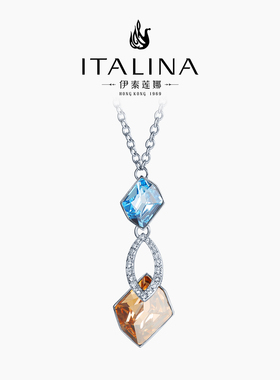 伊泰莲娜思念如潮复古毛衣链几何形状吊坠秋冬项链装饰配饰女长款