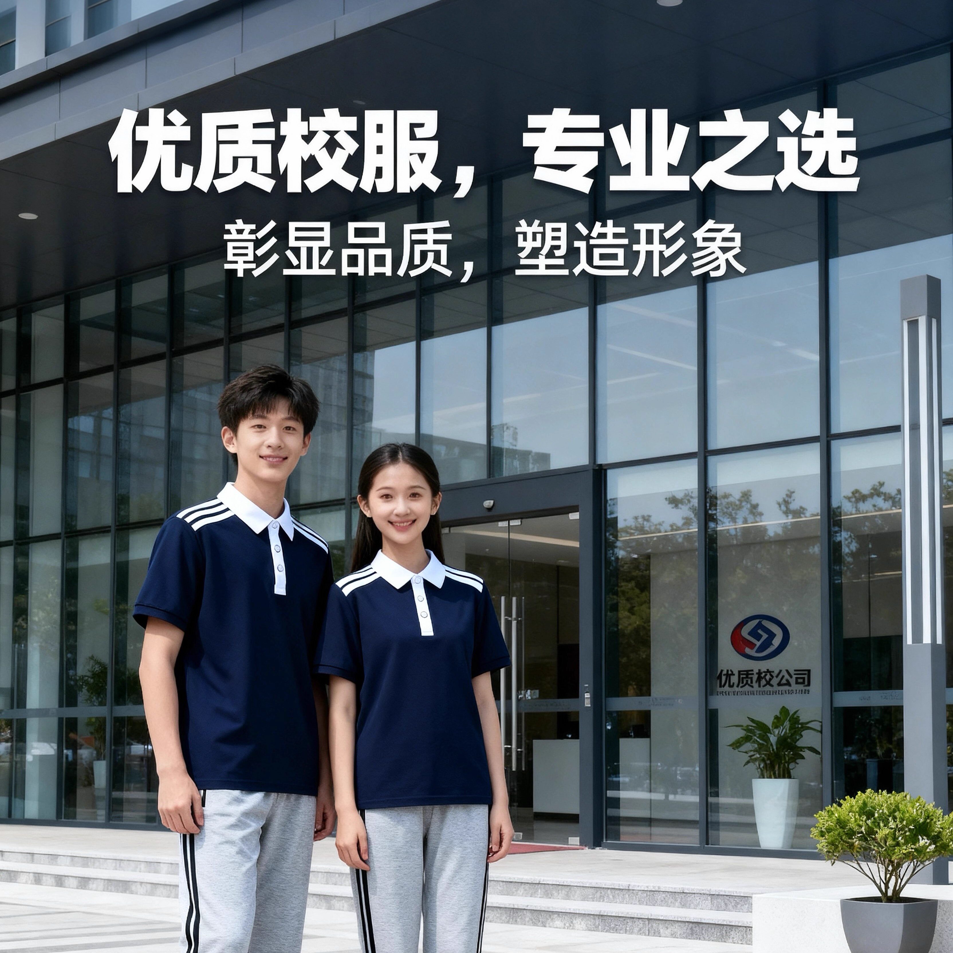 珠海市校服香洲区初中生学生校服春夏短袖纯棉速干衣图片
