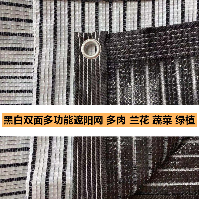 75%黑白双面遮阳网防晒隔热降温多肉兰花绿植花卉蔬菜阳光房遮光