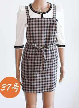 清仓 外贸日单 简约无袖韩版时尚 主题围裙 酒店居家厨房防污清洁