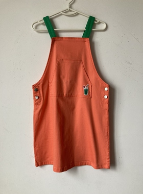 160码 【安*儿橙色背带裙】