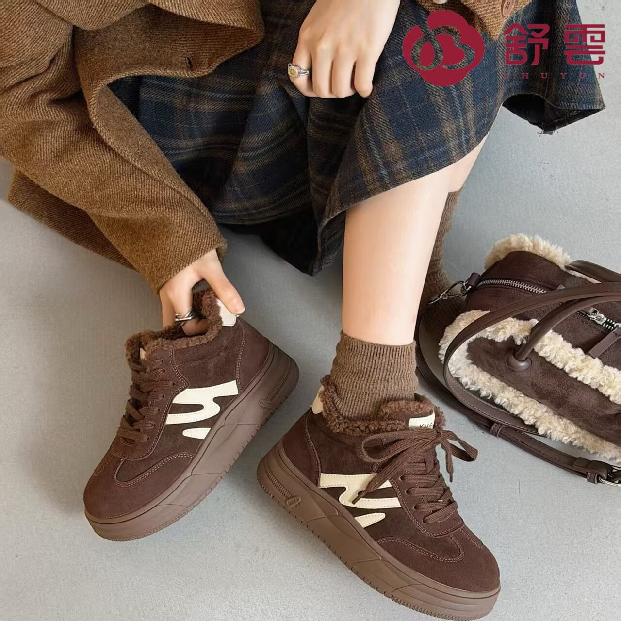 25冬老北京布鞋软底平底工作平跟加绒防滑透气女鞋休闲运动黑棉鞋